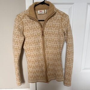 Fjallraven Beige Zip-Up Sweater